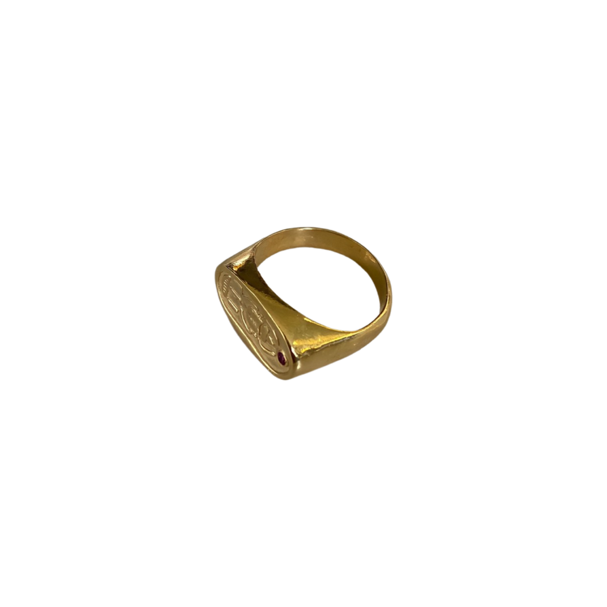 Gold Plated Scarab Signet Ring