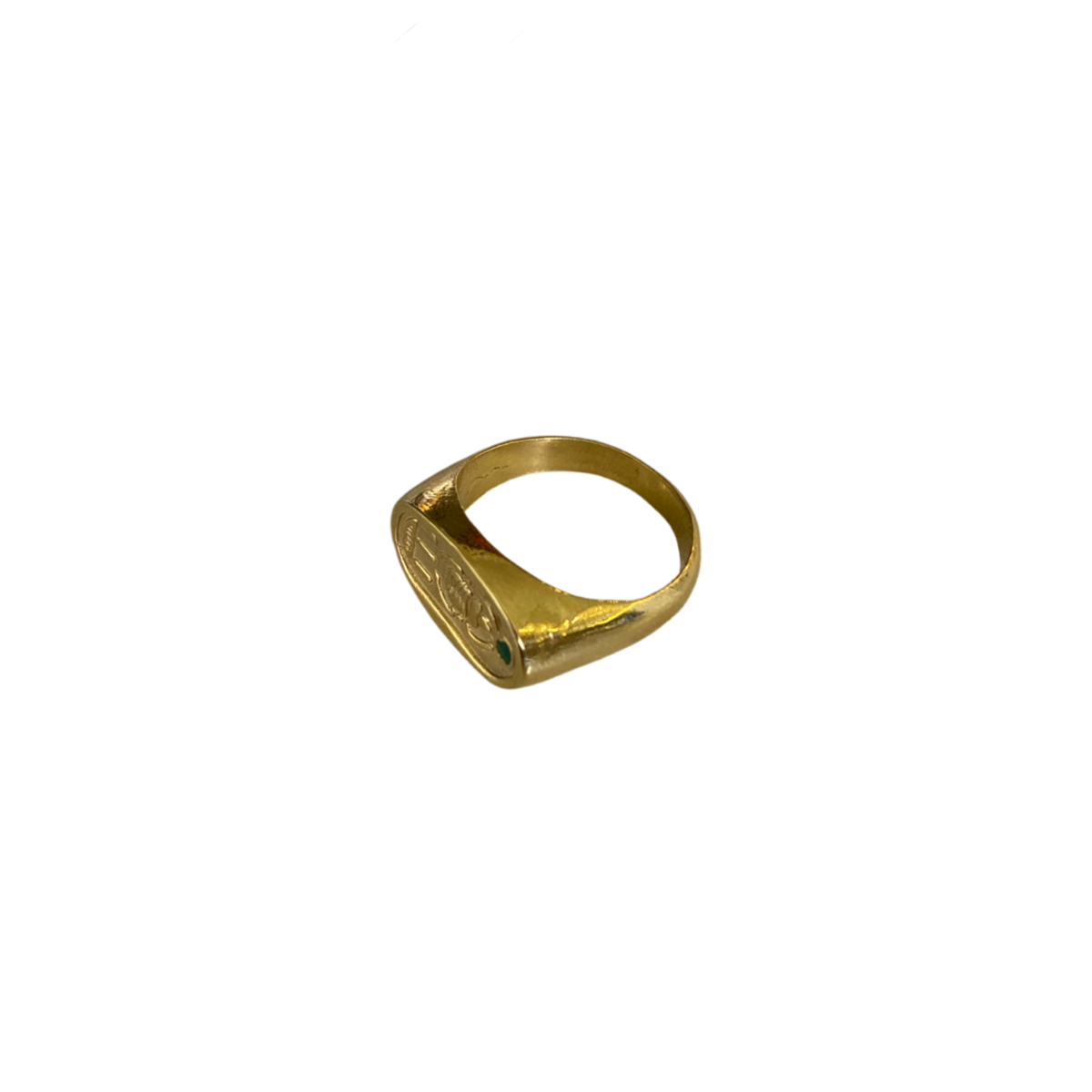 Gold Plated Scarab Signet Ring