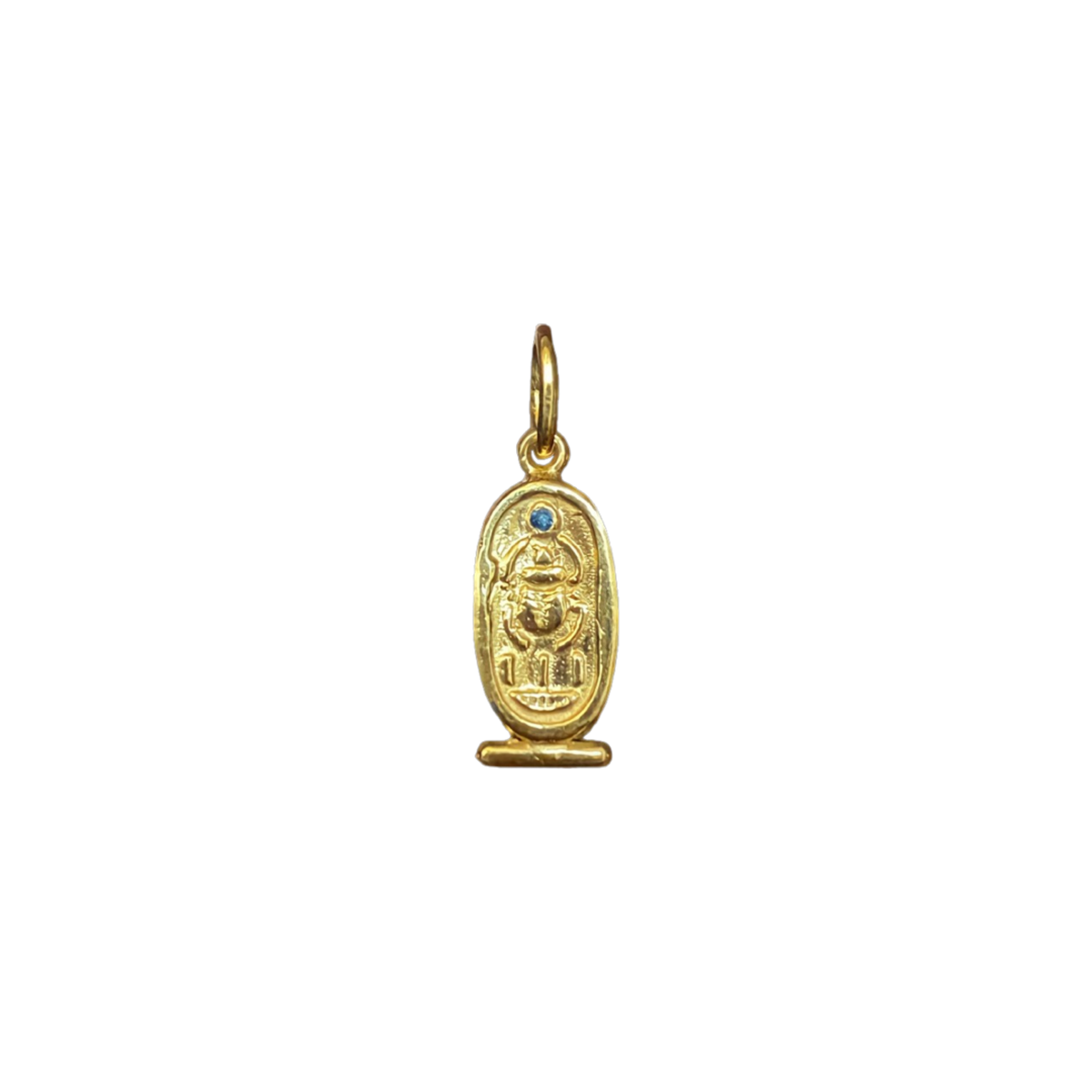 Gold Plated Scarab Khartouche Pendant