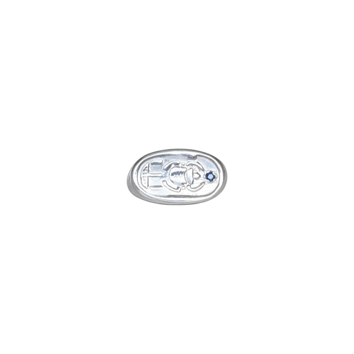 Sterling Silver Sapphire Khartouche Ring